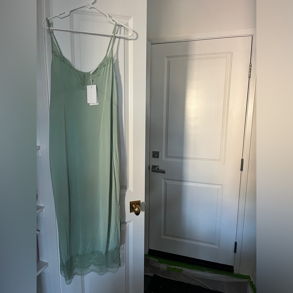 Mango slip satin lace dress
